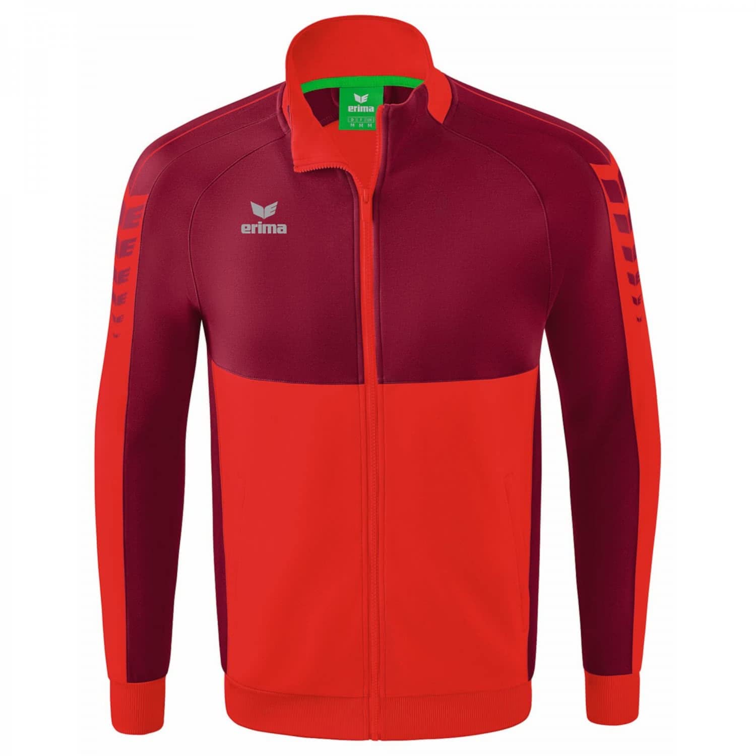 Erima Adult Six Wings Worker Jacket, Red/Bordeaux, XXL