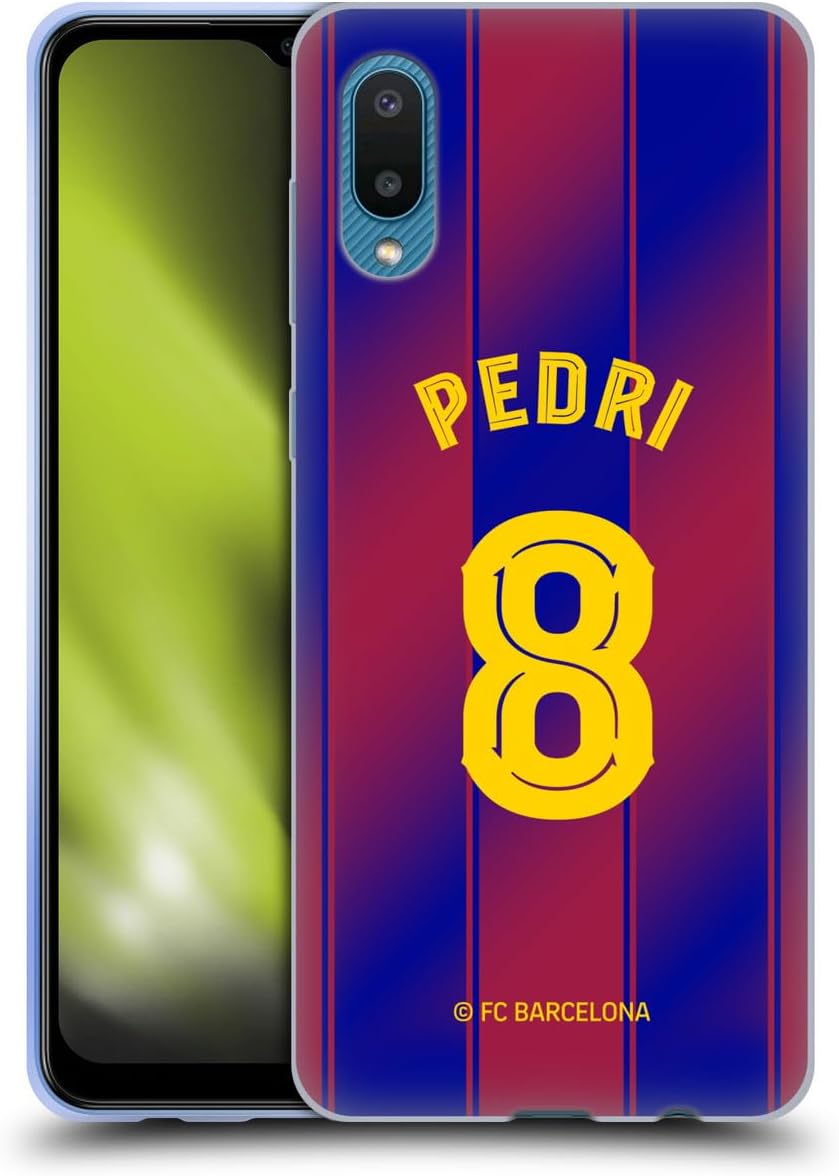 Head Case Designs Officially Licensed FC Barcelona Pedri 2025/26 Players Home Kit Gel Case [Military Grade Protection] Compatible with Samsung Galaxy A02/M02 (2021)