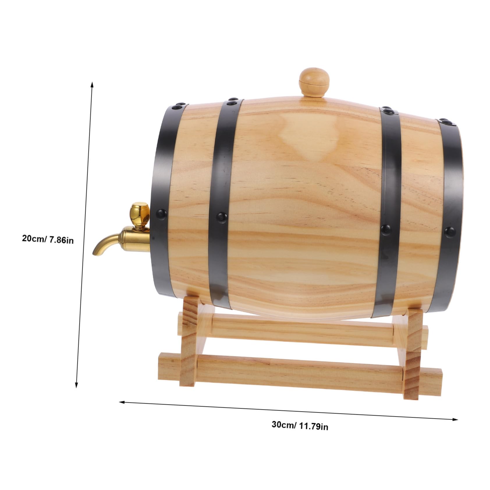 DECHOUS Whiskey Dispenser with Faucet Oak Use for Red Wine Rustic Decor for Parties and Gatherings Capacity Random Tap