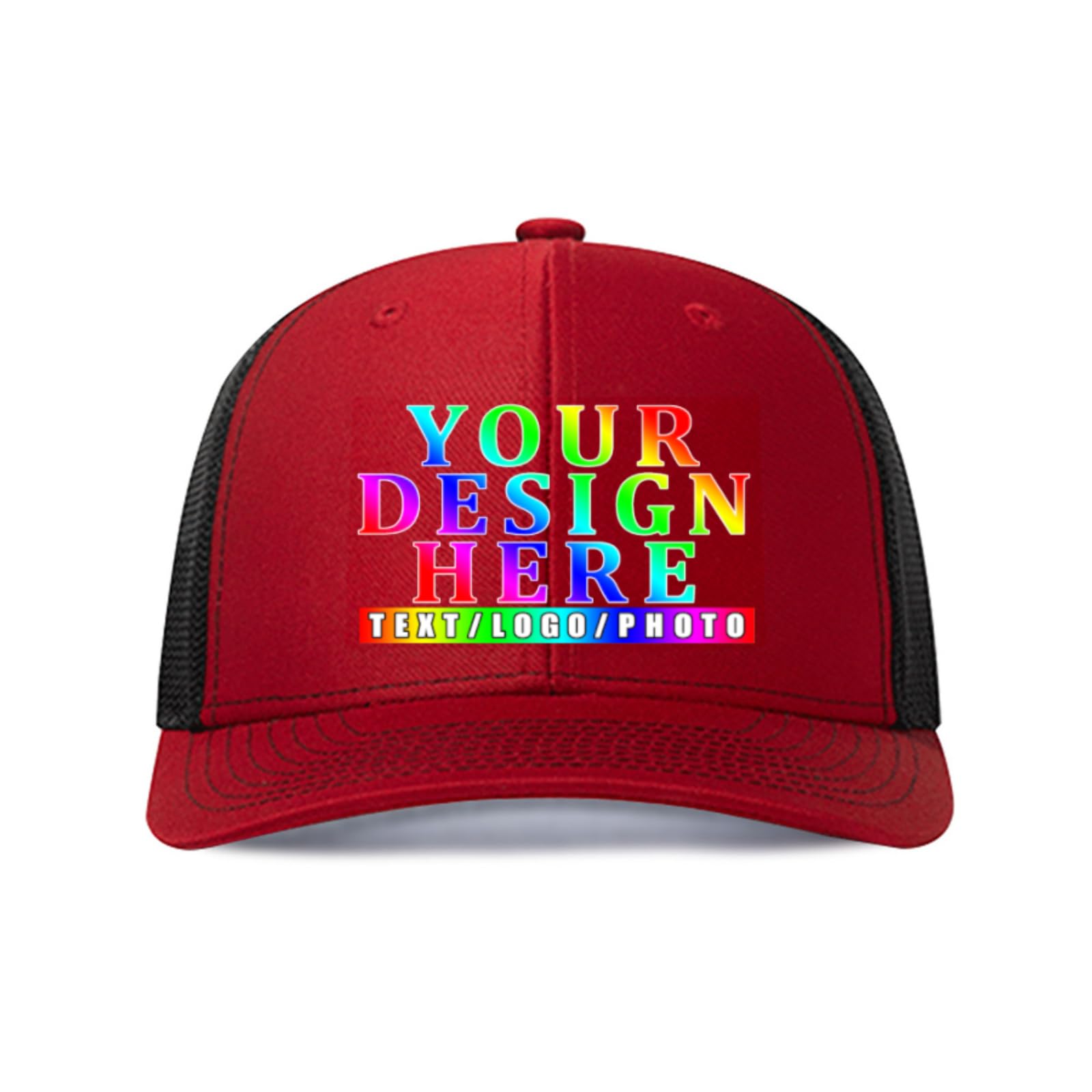 DQHXTK Custom Hat Logo, Personalized Baseball Cap, Customized Kids Sun Hats,Mens Summer Trucker Cap, Outdoor Sport Ponytail Cap, Personalised hat, DAD/Mom Gifts