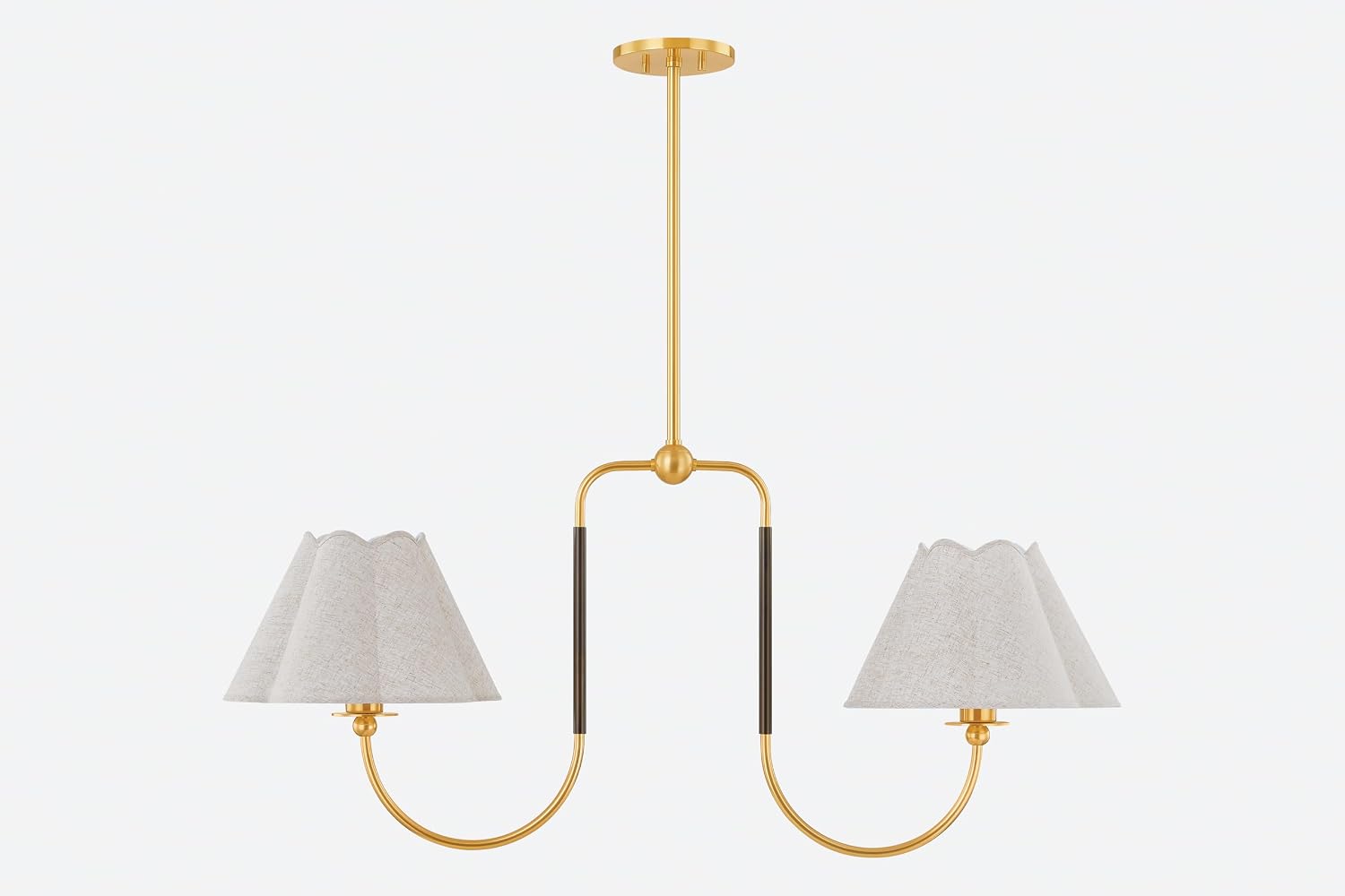 Mitzi H1043902-AGB/TRB Janie - 2 Light Linear 9.25 inches Tall and 12 inches Wide - Aged Brass/True Bronze