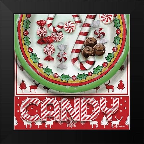 Miniatura 2 de ArtDirect - Wargo, Ed 15x15 Black Modern Framed Art Print Titled Christmas Candy