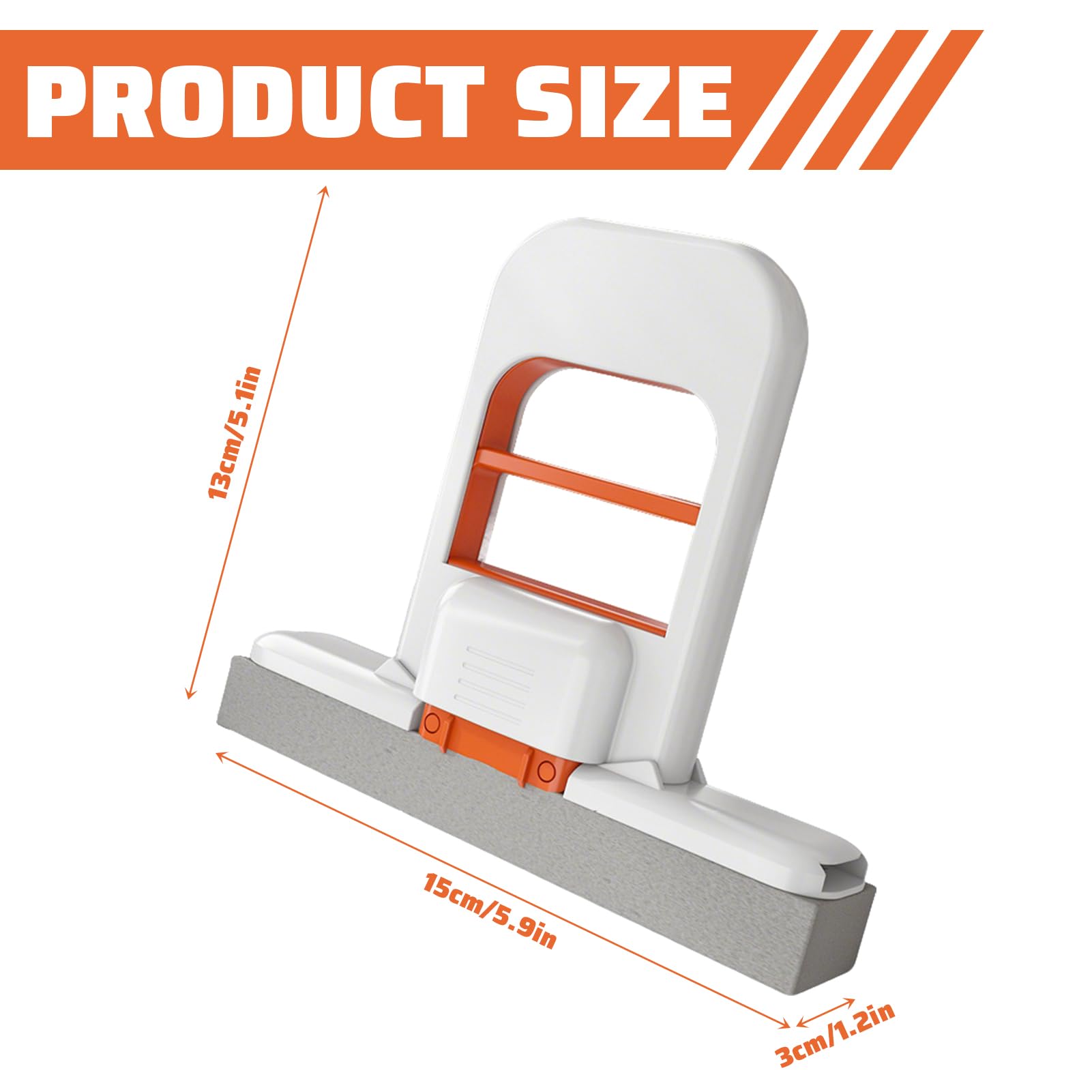 Mopa para espacios pequeños, mini fregona plegable de escritorio con cabezal de esponja, esponja autoescurrible, mopa de limpieza en seco y húmedo para cocina y baño (2 unidades)