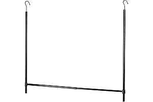 Honey-Can-Do Double Hanging Closet Rod for Clothes Hanging, Black
