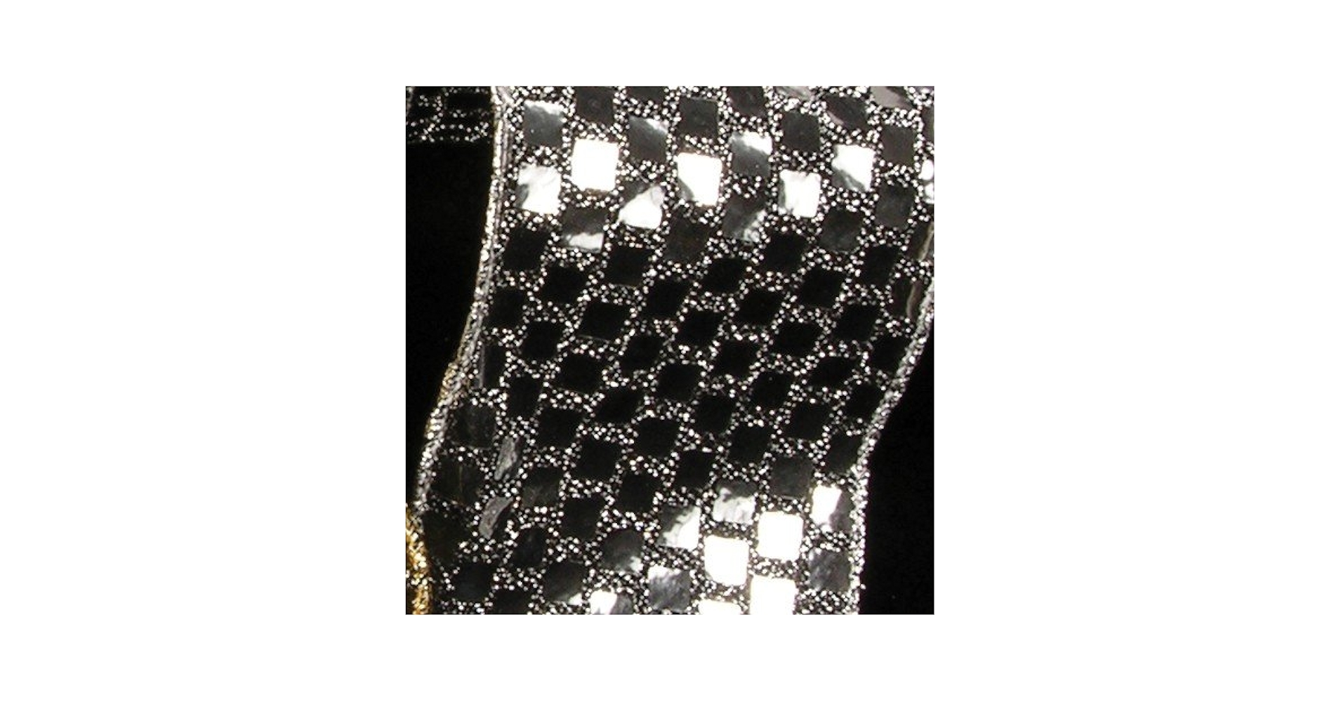 Amazon.com: The Ribbon People Silver Mirrored Fabric Wired