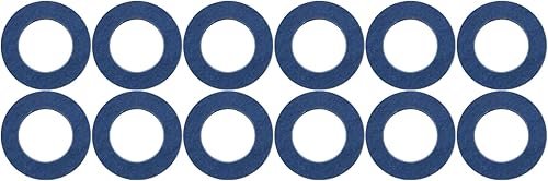 Jawmoy Pack-24 Oil Drain Plug Gaskets, 0.47" OEM 9043012031 Aluminum Oil Drain Plug Washers Replacement, Compatible with Most Cars (Blue)