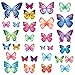 DECOWALL DW-1302 30 Mariposas Vibrantes Vinilo Pegatinas Decorativas Adhesiva Pared Dormitorio Salón Guardería Habitación Infantiles Niños Bebés