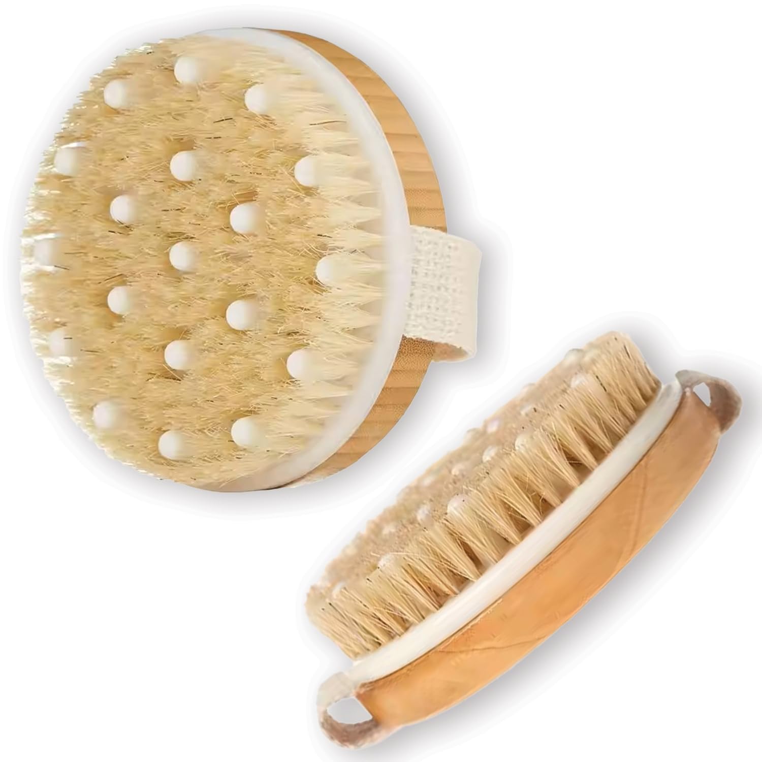TEMPERIA (1pc) Organic Body Scrubber for Bathing - Exfoliator Bath Brush for Face & Body Wash - Lather Boosting Ergonomic No-Slip Handle for Men & Women - For Nourishing Cleaning & Exfoliating Skin-image-10
