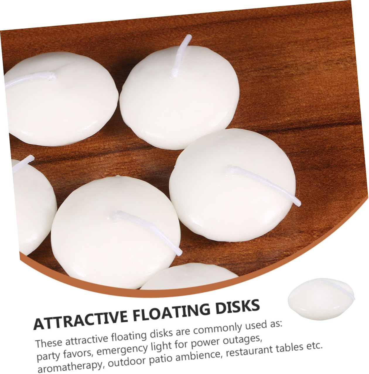 DECHOUS 100pcs Round Floating Candles Wedding Candles Reception Elegant Outdoor Decor