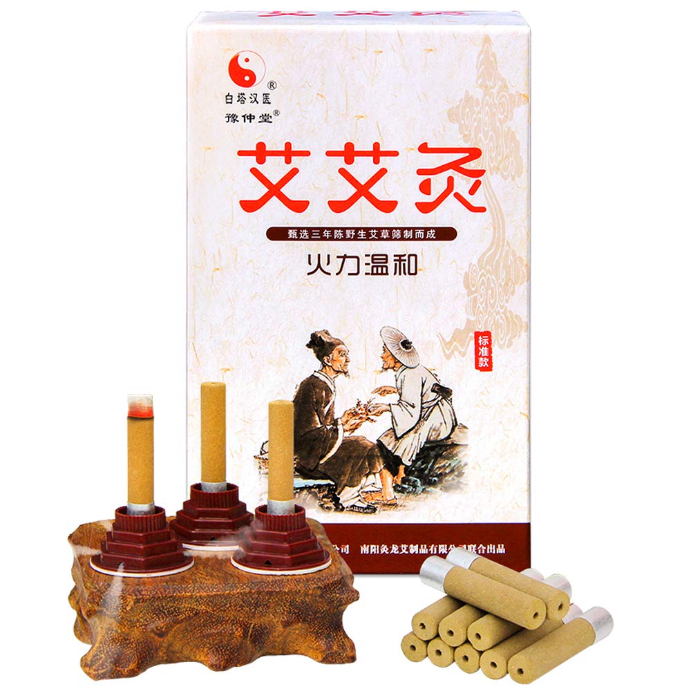 Moxa Sticks Mini Moxibustion Roll Mugwort Wormwood Artemisia AiJiu High Purity 40:1（60PCS/Box ）