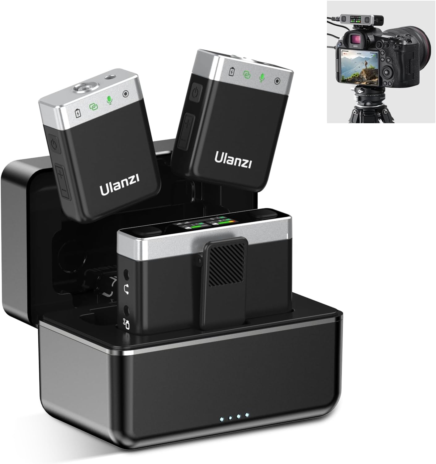 ULANZI AM18 Wireless Lavalier Microphone, UMic Lavalier Lapel Mic with