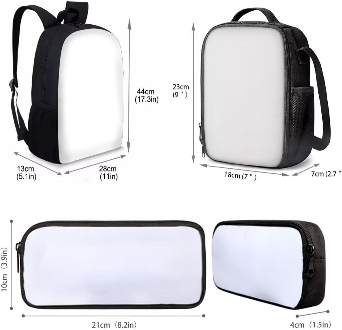 Personalized School Bookbag Set for Boys Girls, Galaxy Soccer Print Backpack Set with Lunch Shoulder Box and Pencil Case Customize Your Text Name Logo, Kids School Backpack Set