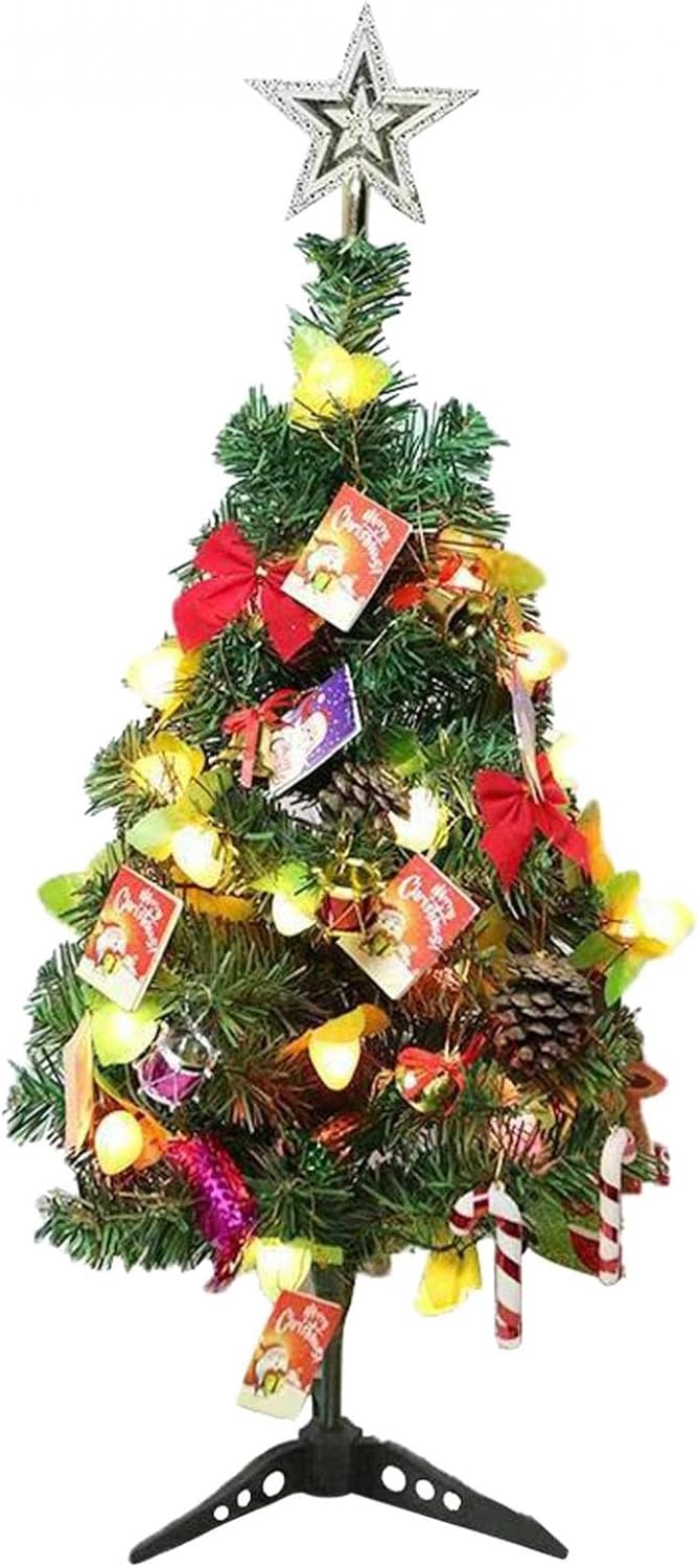 Nicircle クリスマスツリー フルーツライトルミナスデスクトップデコレーション付き60cmミニクリスマスツリーパッケージ クリスマスツリー クリスマス 飾り クリスマス雑貨 クリスマス デコレーション ミニツリー ミニチュア クリスマス オーナメント Led 飾りライト