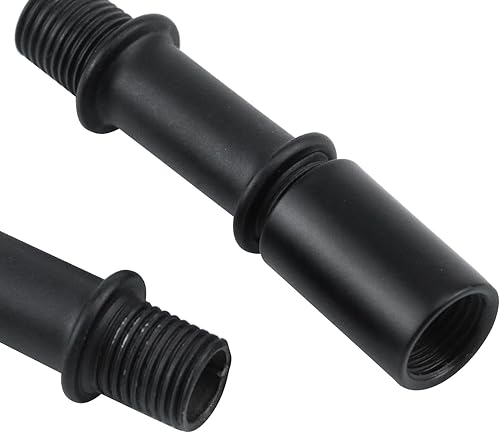 Miniatura 5 de KUMGROT 6 piezas de luz de techo varilla de extensión de tubo recto lámpara de tubo Kit de vástago M10 negro varilla de lámpara con conector 1.57