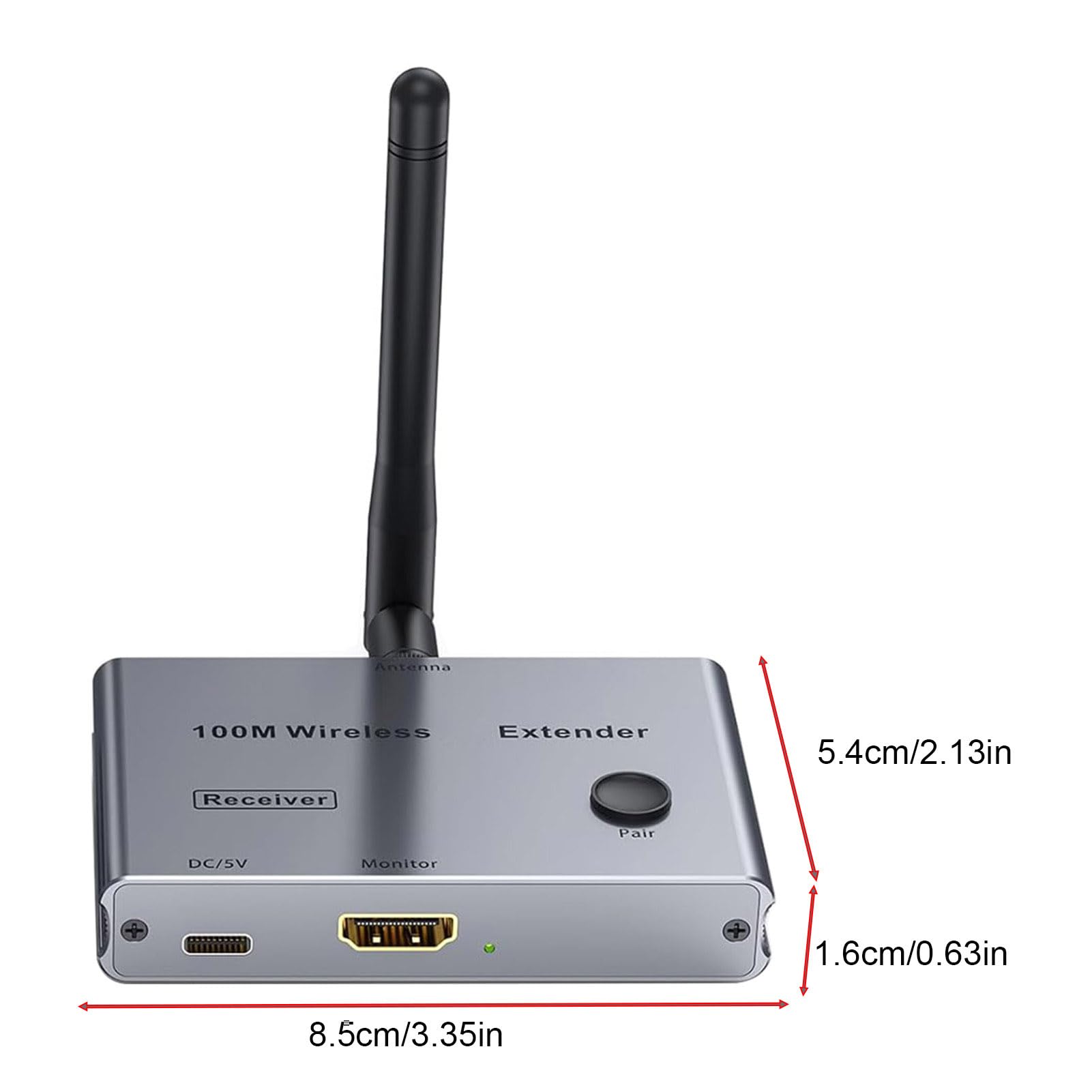 Denash Ricevitore Trasmettitore Wireless 4K, Altoparlante Home Theater, Basso Ritardo per un Posizionamento Flessibile e Prestazioni Affidabili per Spazi di Grandi Dimensioni o