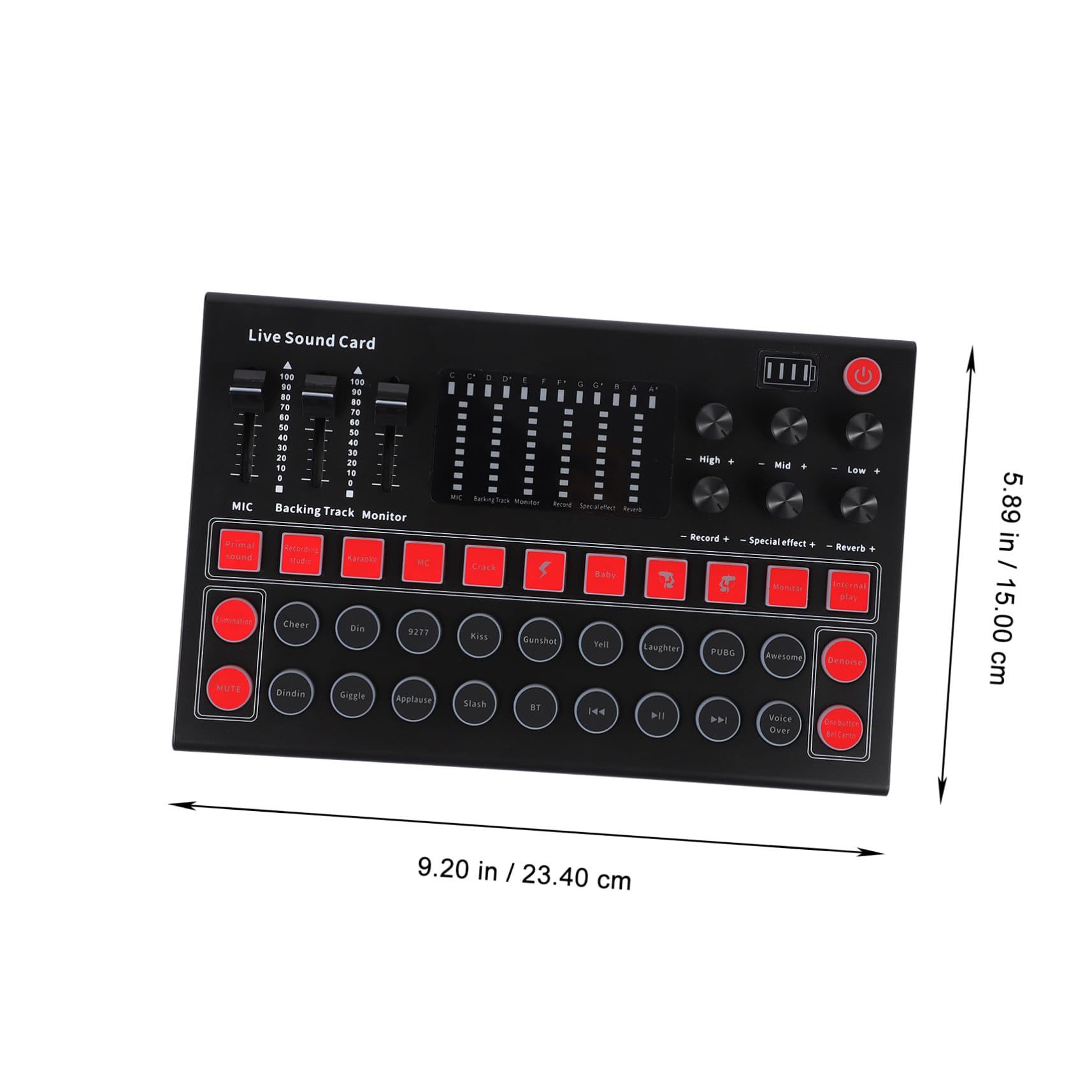 SHOWERORO Scheda Audio Live Portatile Per Effetto Voce Mixer Audio Compatibile Telefono e Computer Monitoraggio in Reale