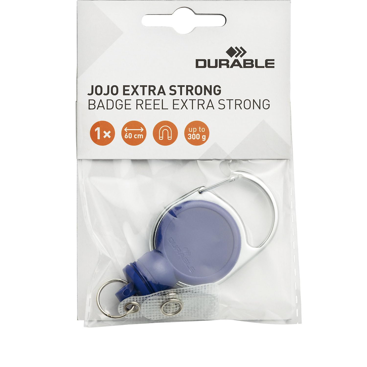 DURABLE | Ausweishalter JOJO EXTRA STRONG | mit Druckknopf-Schlaufe | VE 10 Stk | dunkelBlau
