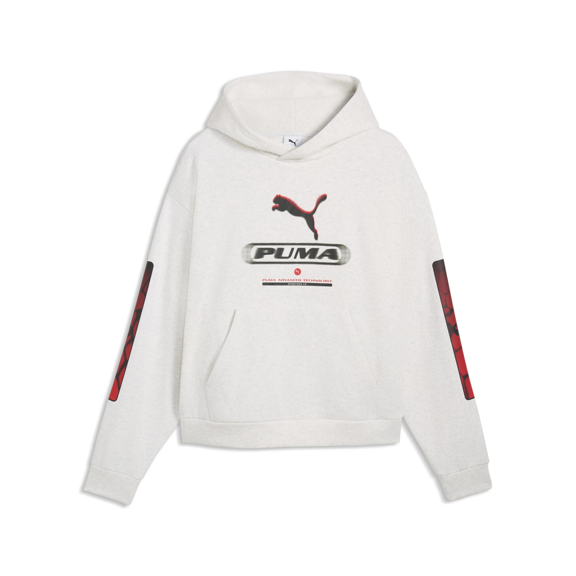 PUMA Sudadera con Capucha Estampada de Felpa Sport Boxy Hombre