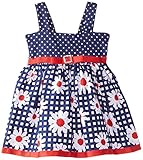 Youngland Baby Girls' Knit To Woven Printed Dress