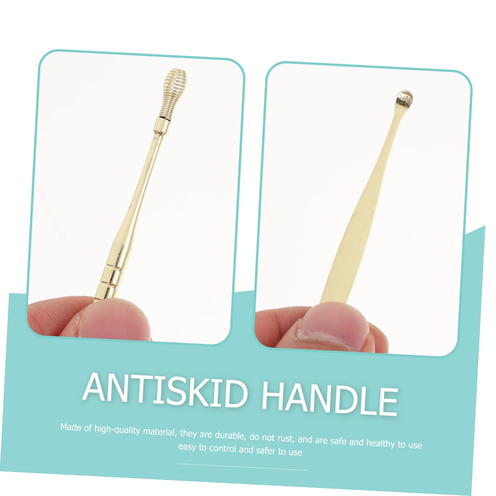 FOMIYES 1Set Stainless Steel Ear Wax Removal Tools Ear Cleaning Kit with Storage Bucket Smooth Surface for Use Ear Spoons for Earwax Removal