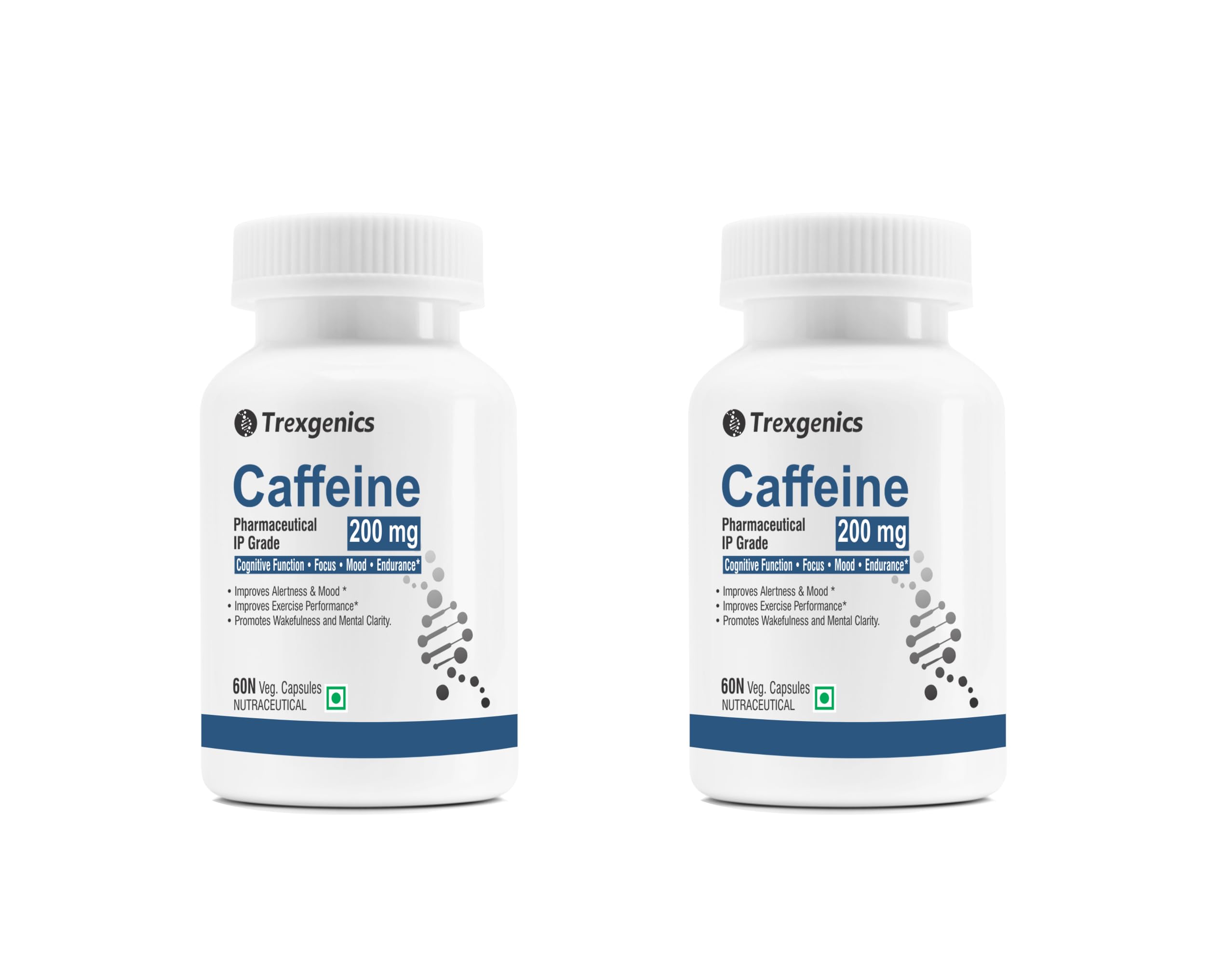 Trexgenics CAFFEINE 200 mg Pharmaceutical Grade Cognitive Function, Refresh, Focus, Mood, Endurance Support (60 Veg Capsules) — Amazon image 9