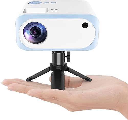 Mini proyector, proyector de video Full HD 1080P Real Native, proyector de cine en casa portátil 2025, compatible con HDMI, USB, AV, teléfono