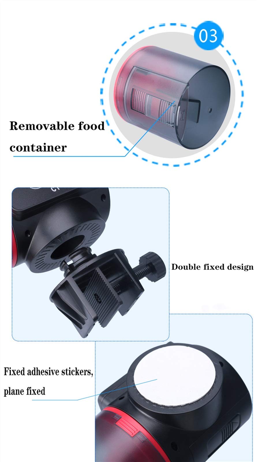 Automatic Fish Feeder Distributori Automatici di Cibo per Aquarium Futterautomat carro armato Koi Tortoise Goldfish Piccolo alimentatore pesce alimentatore Shenhu acquario di Smart Timing Fish Tank au