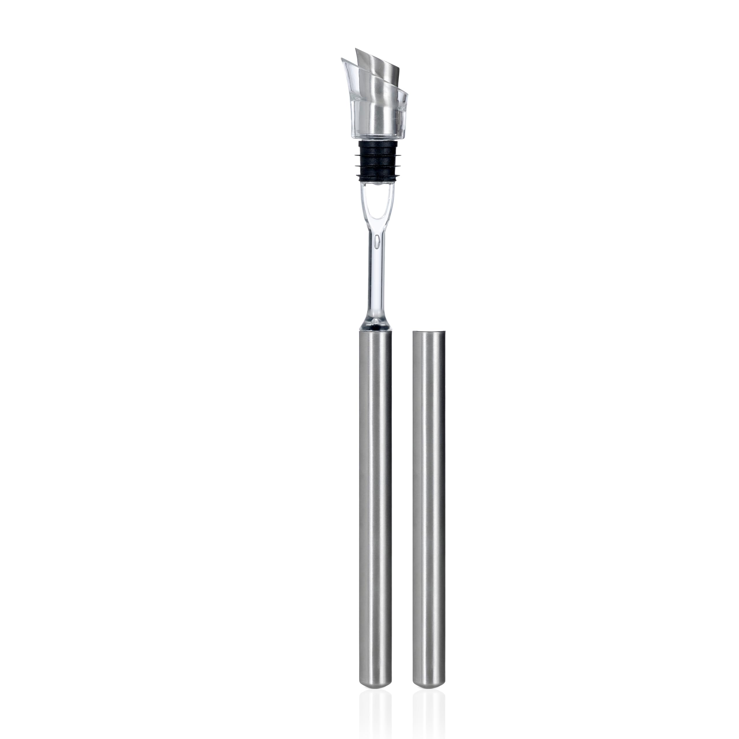 AdHoc Wine Pourer and Cooling Stick Set, Non-Drip Pourer and Stopper with Wine Chiller Stick, Serve Chilled Wine, Champagne,