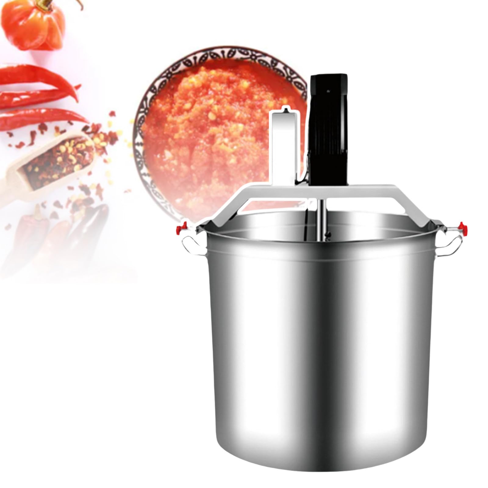 SENJINGHUA 40L/80L/140L Stainless Steel Stand Food Mixer, Electric Mixer Machine, for Jams, Sauces, Commercial Kitchens, Commercial Food Mixer, 4 Blade Stirring Scraper,80L-220V