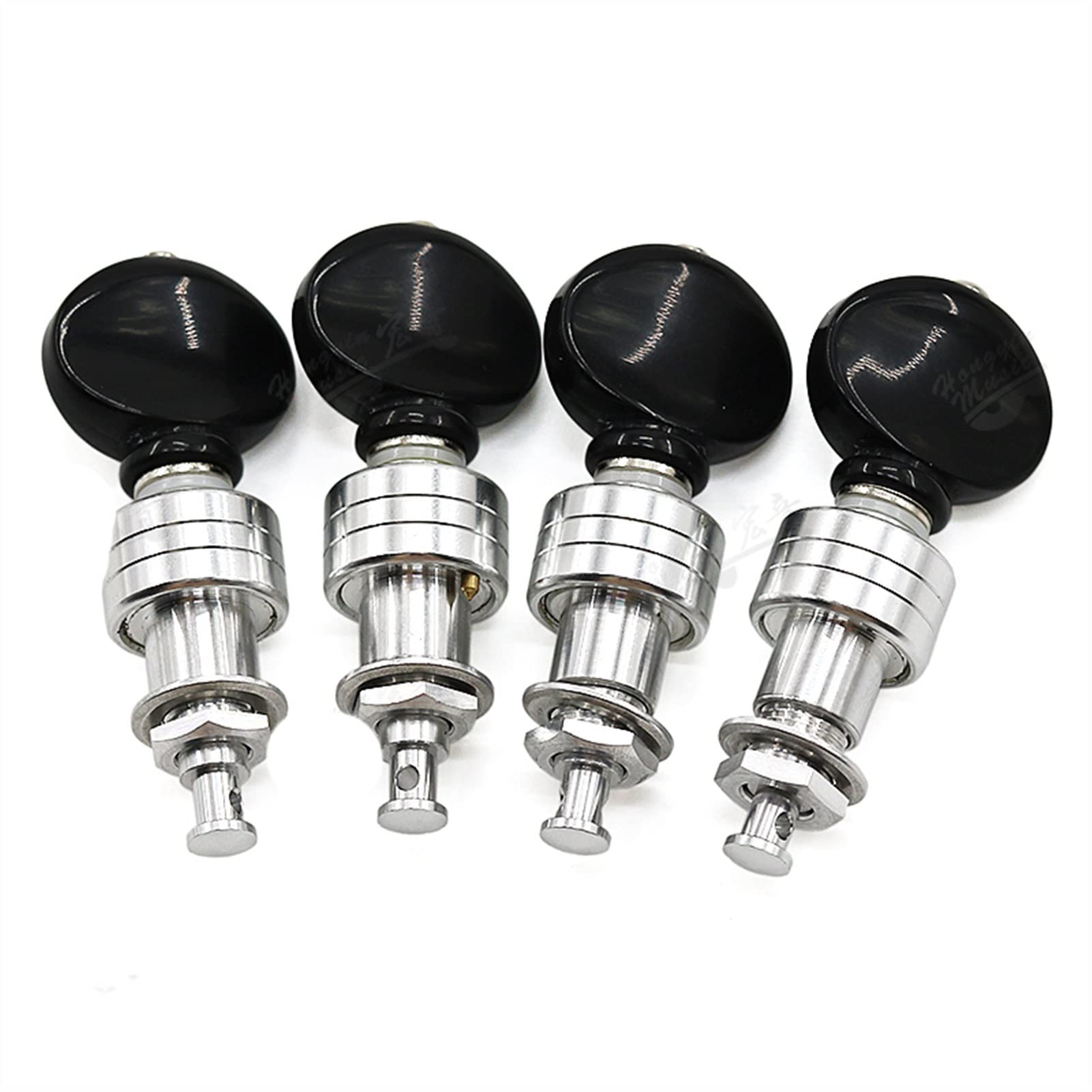 Meccanico accordatore Ukulele Black And Silver Dright Quasi-Button Pulsante String Pulsante Ukulele Accessori Accessori Per Chiusura