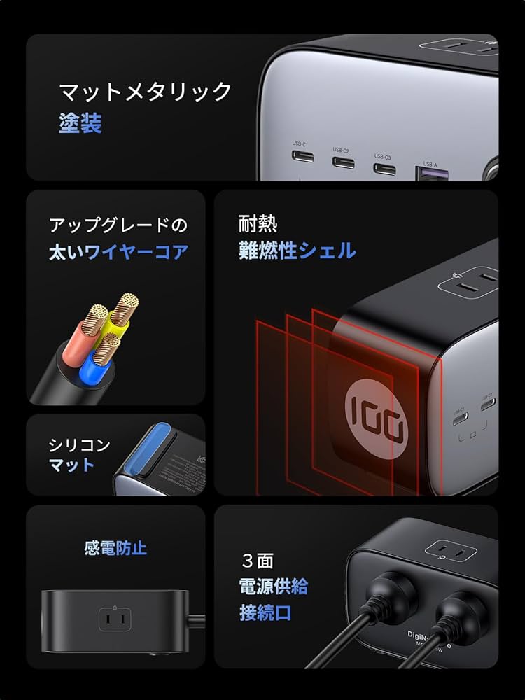 DigiNest Pro 100W PD 充電器 7-in-1 USB-C電源 DigiNest Pro 100W PD 充電器 7-in-1 USB-C電源 Amazon.co.jp
