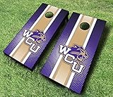 Western Carolina Catamounts WCU Striped Themed Cornhole Wraps Board Set Bean Bag Toss + 8 ACA Regulation Bags ~ Made in The USA