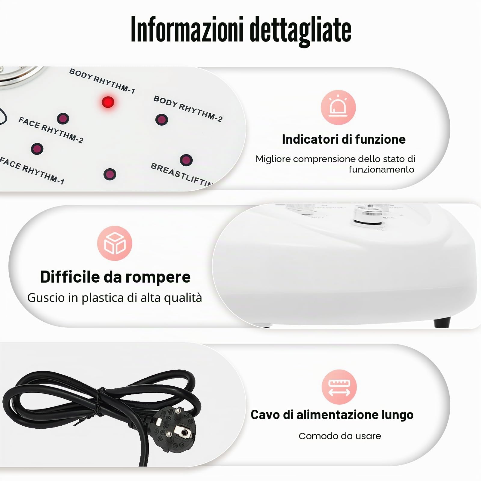 Massaggiatore a vuoto, set di massaggio elettrico coppettazione, con 3 pompe, può 360,6 modalità, massaggiatore per la bellezza del corpo, per la correzione, la modellazione e il massaggio