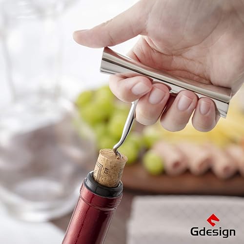 Miniatura 6 de Gdesign - Abridor de vino, sacacorchos de acero inoxidable, ganador del premio iF Design Award 2020, gran regalo de elección para amantes del vino y