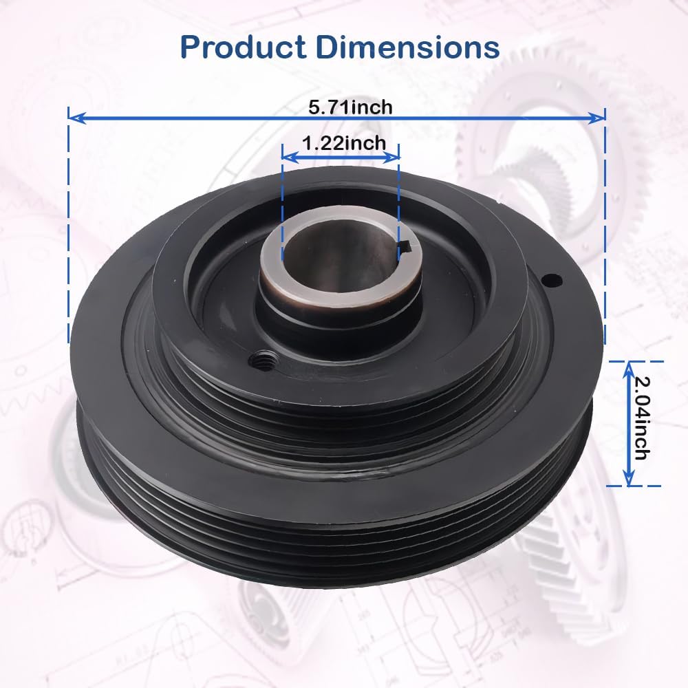 594-139 Engine Harmonic Balancer Crankshaft Pulley Compatible with 92-01 for Toyota Camry 94-99 for Toyota Celica 96-00 for Toyota RAV4 99-01 for Toyota Solara Harmonic Balancer Replaces 1340803020