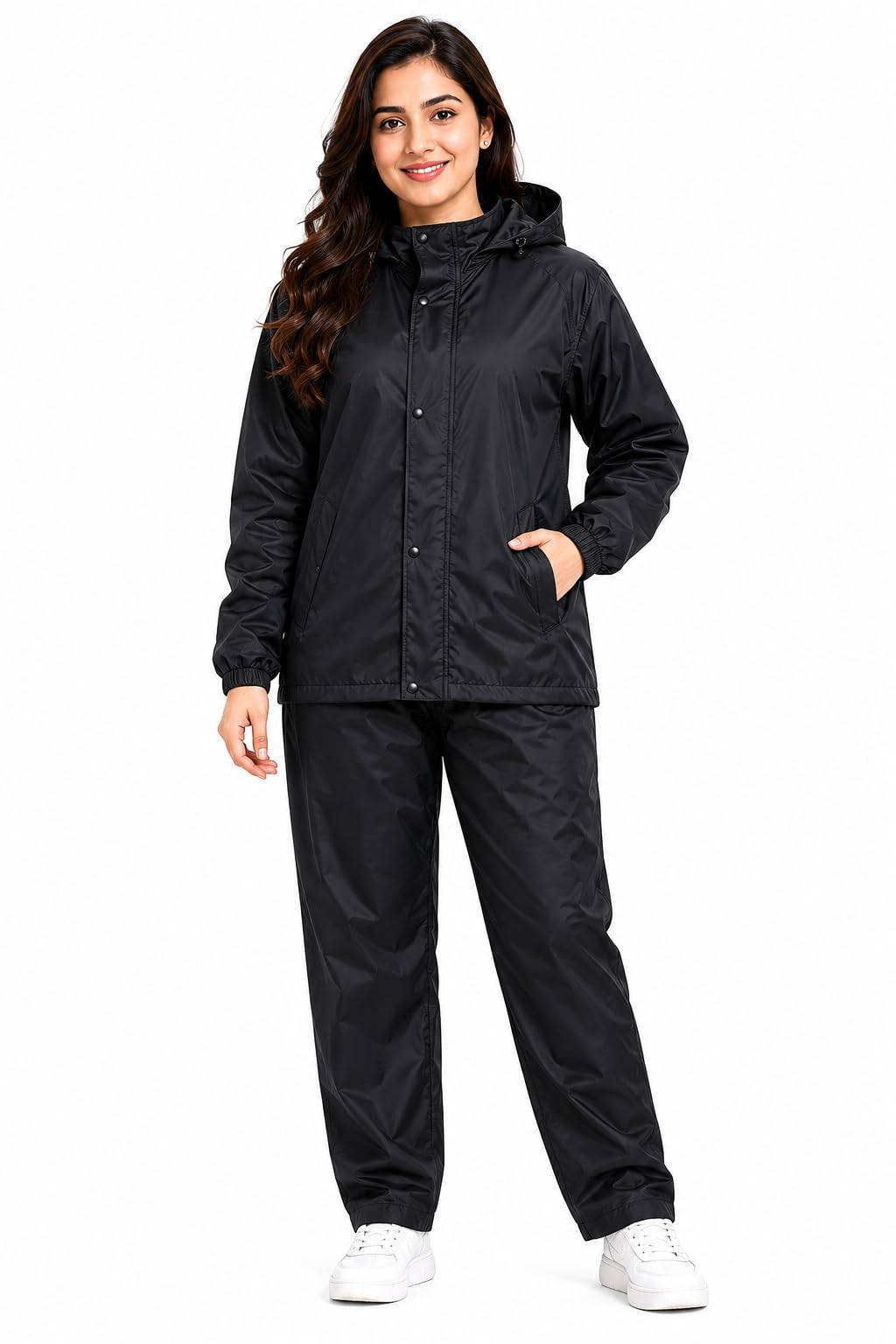 nx Women's 100% Waterproof Rain Suit, Hooded Jacket with Pants, Reversible Double Layer, 3 Years Warranty-image-21