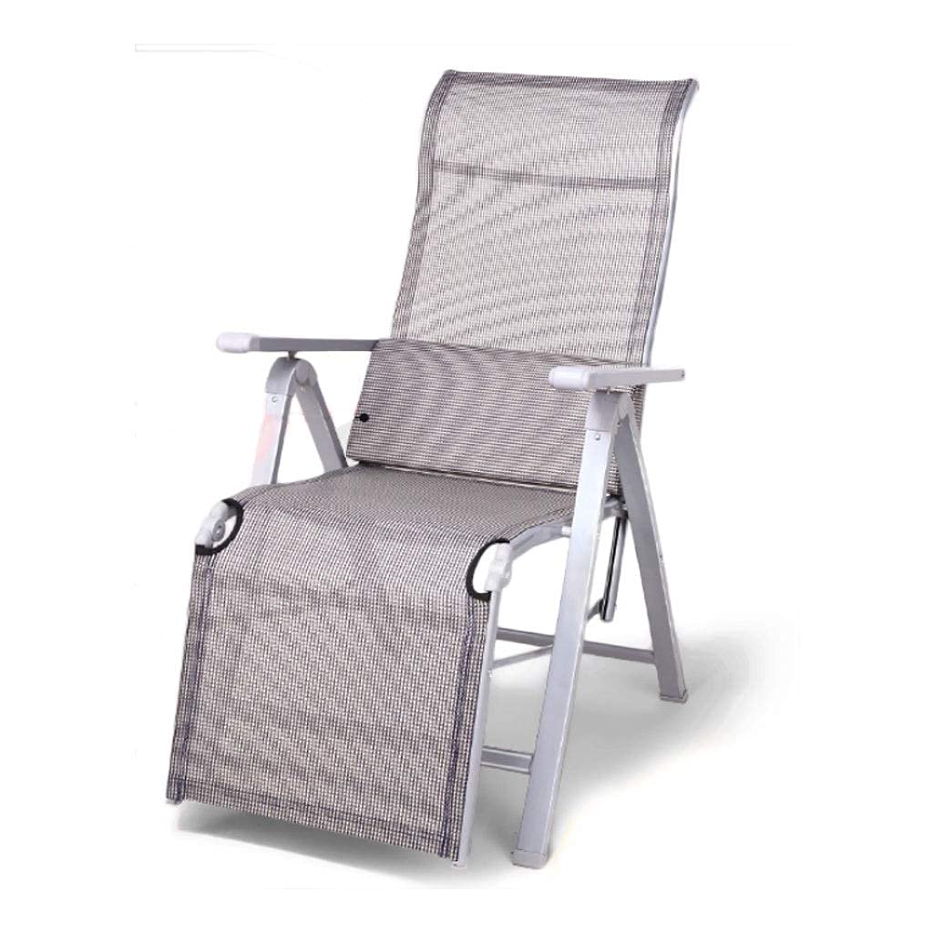 Chaise longue de jardin inclinable contre le mal de dos en acier résistant