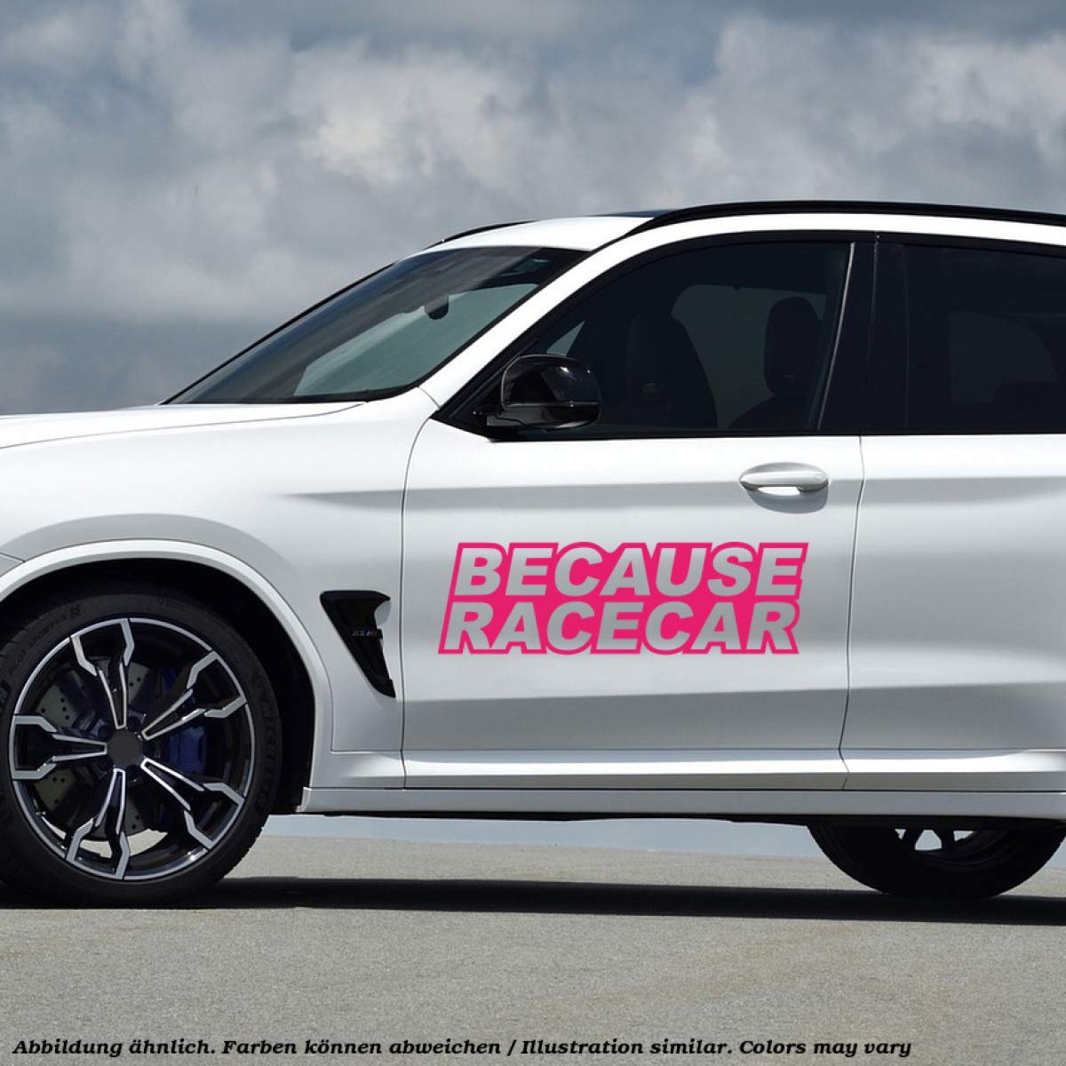 Because Race Car Sticker