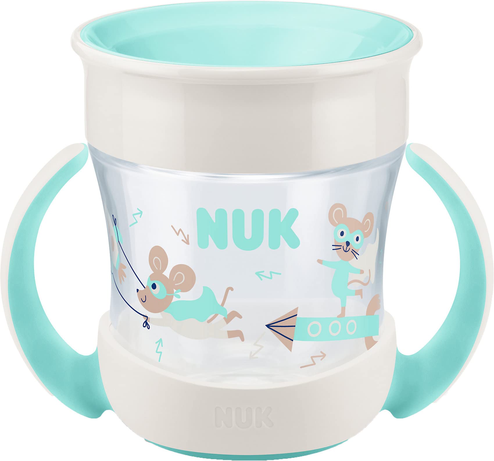 Mini Magic Cup Sippy Cup | 360° Anti-Spill Rim | 6+ Months | Easy Grip Handles | BPA-Free | 160 ml | Blue Mouse