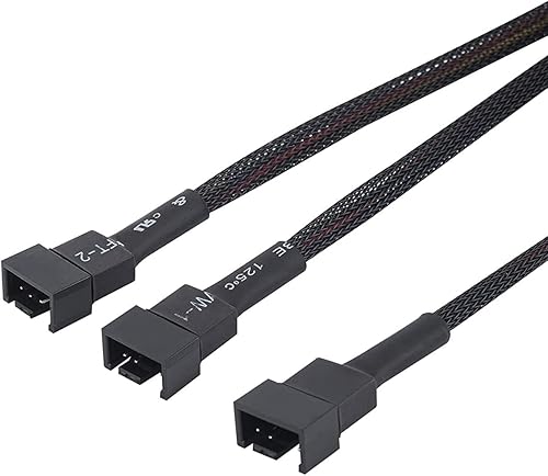 J-ZMQER Nuevo 4 pines 1 a 3 vías PWM caso PC ventilador divisor cable Hub adaptador de corriente