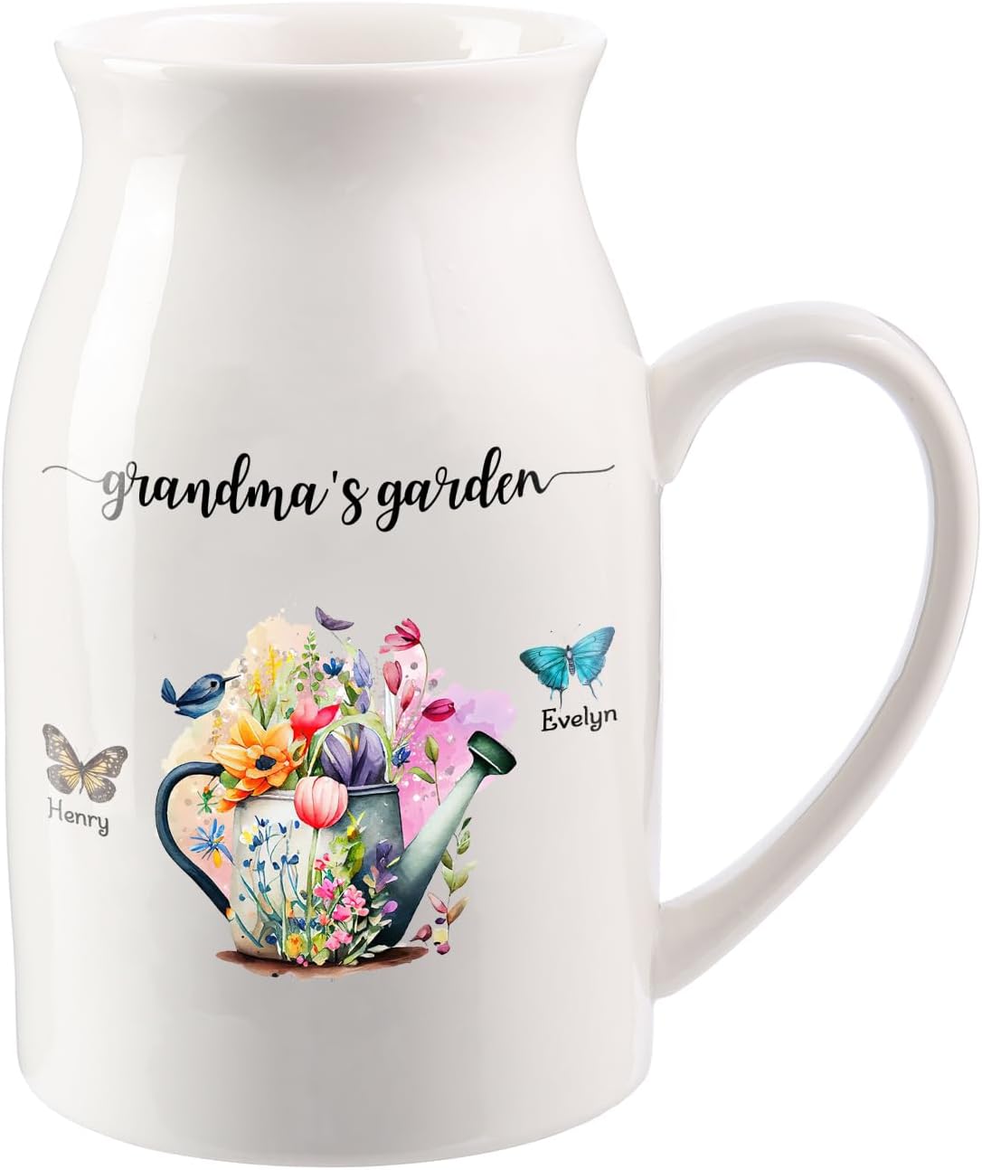 Mothers Day Personalized Vases for Mom Gifts for Mom Custom Family Name Flower Vases Table Sign Best Gifts for Mom Grandmother