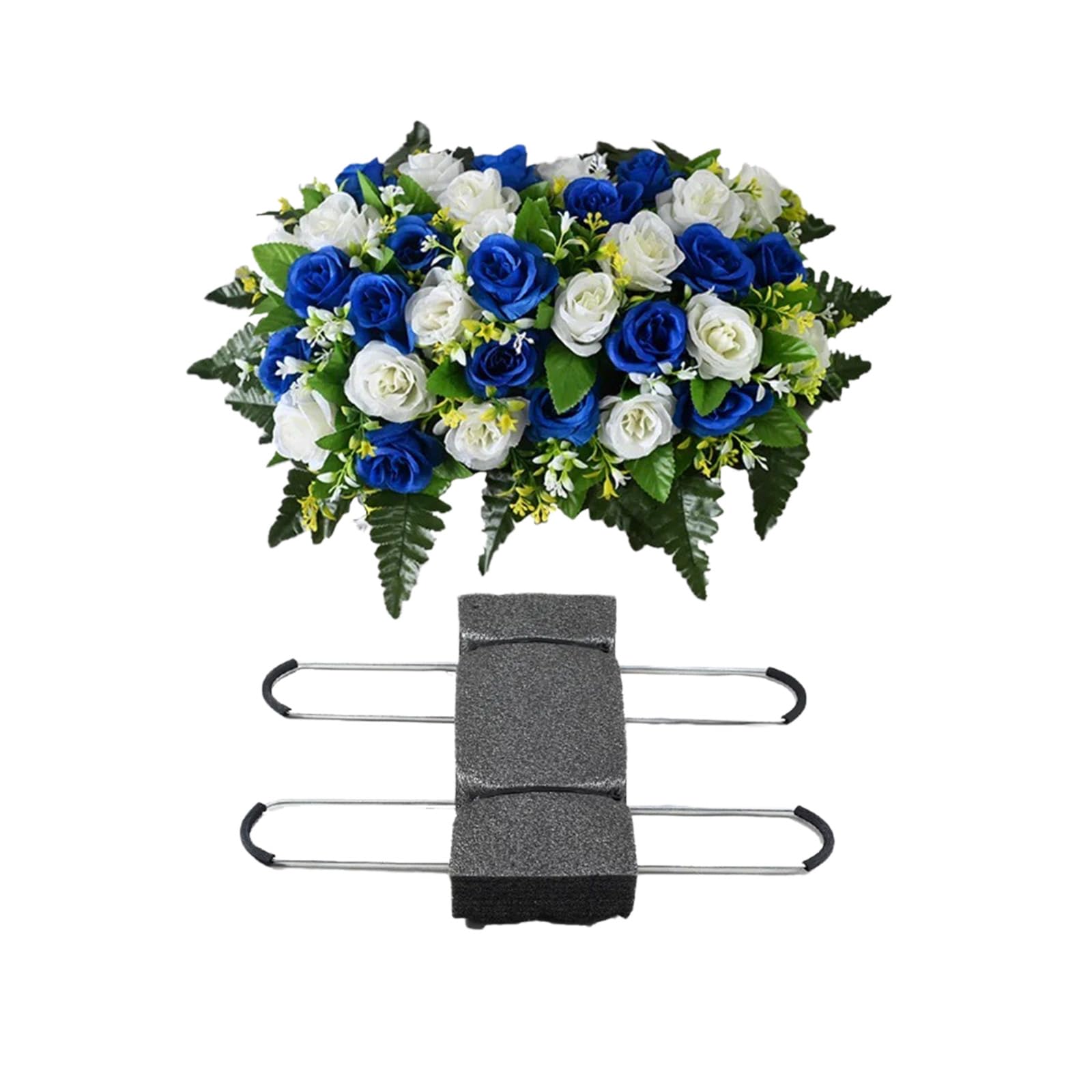 Beautiful Artificial Flower Wreath Silk Roses Artificial Bouquet Saddle Ideal for Tabletop or Wall Display Simulation Rose Wreath