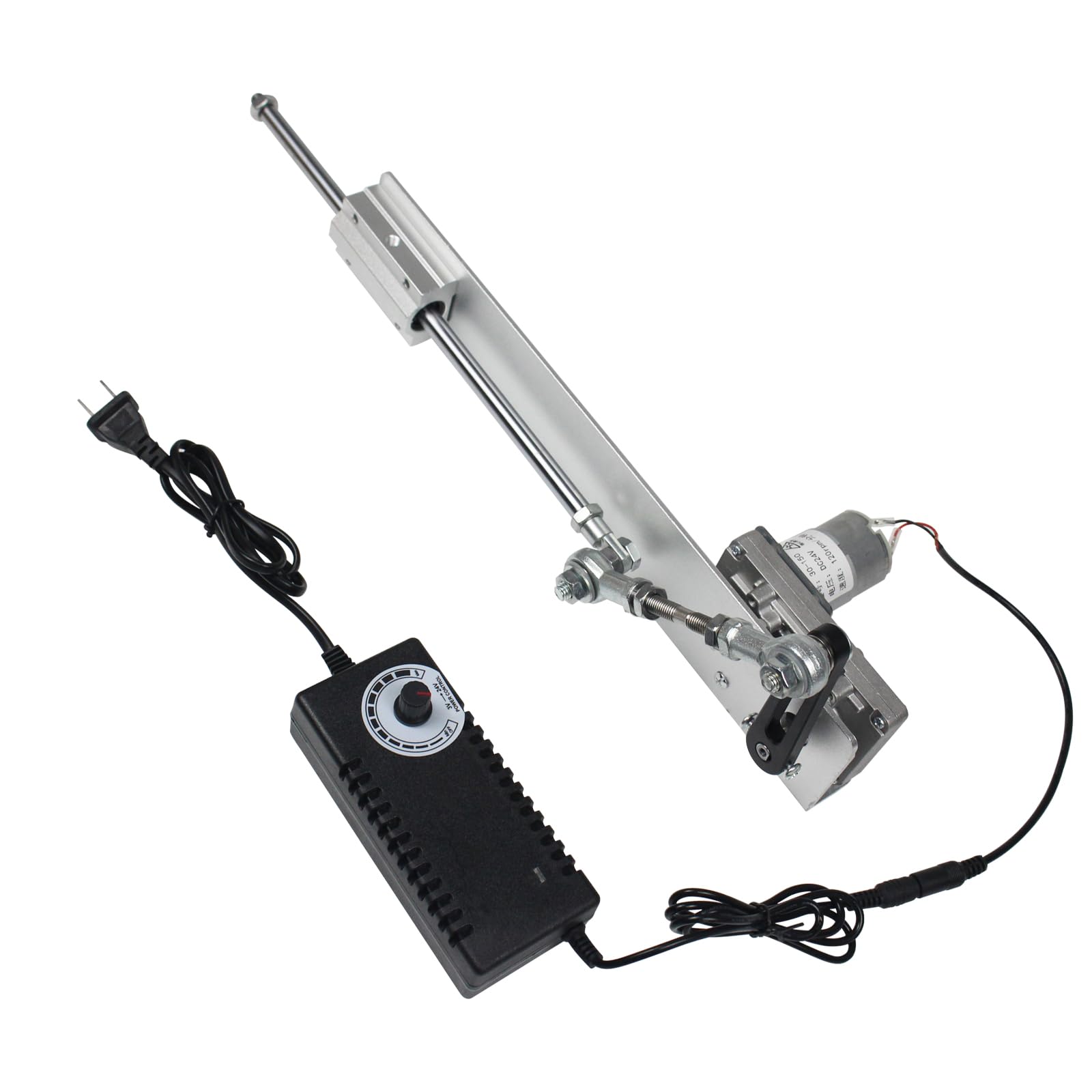 RATTMMOTOR Hubkolben Linearaktuator Stroke 1.18-6 inch DC 24V 120RPM Geschwindigkeit Einstellbare Linearantrieb 30-150mm mit Drehzahlregler (24VDC, 3-15CM/120RPM)
