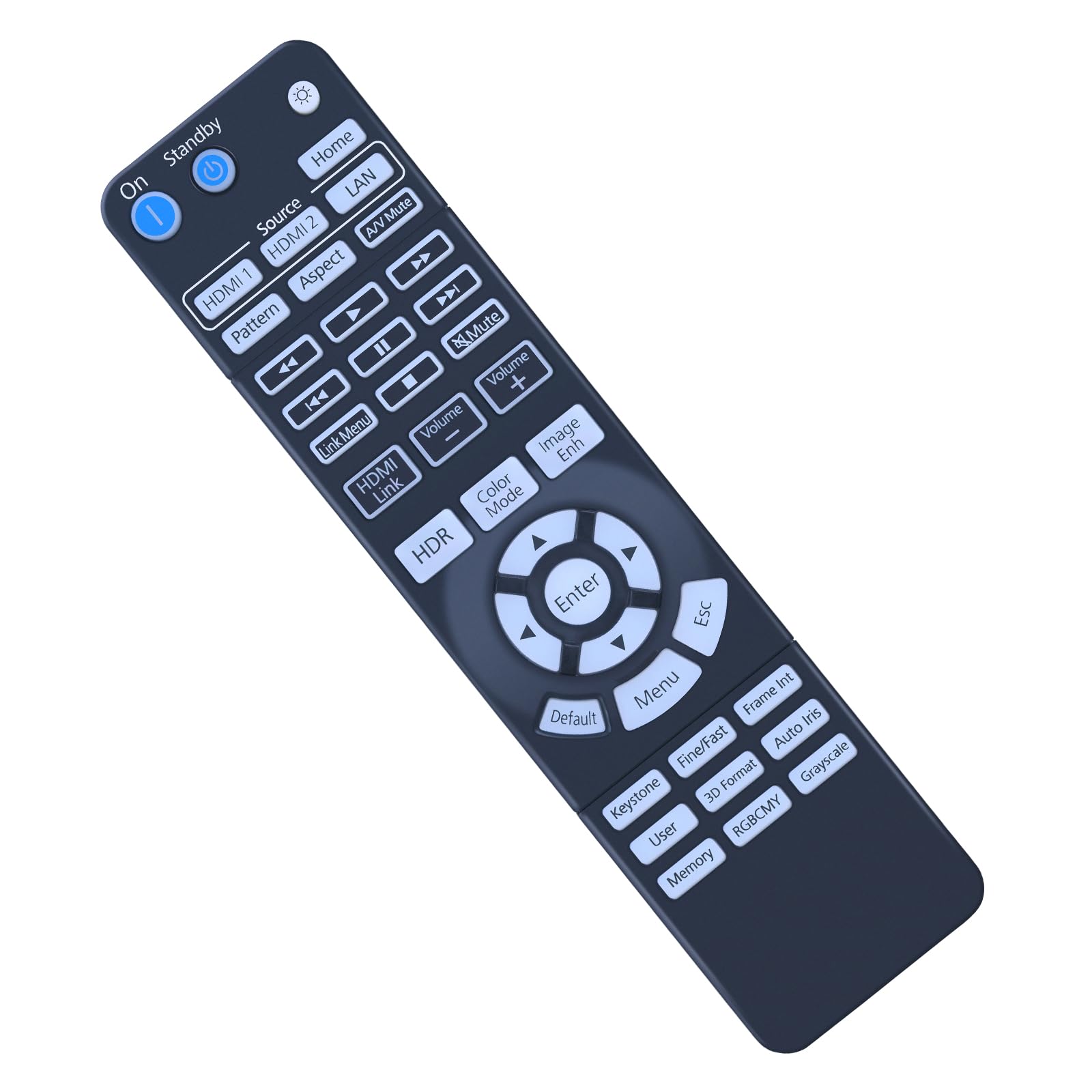 Neu Ersatz Fernbedienung kompatibel mit Epson EH-TW7000 4K PRO-UHD-Projektor Home Cinema 3800, 3200, 3810, H959A