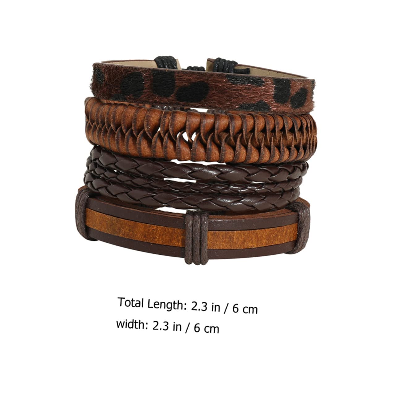 Beaupretty Lot De 5 Bracelets Tressés Réglables Pour Hommes Et Femmes En Cuir Robuste Tendance Pour Petite Amie Petit Ami Fille Amie 8 Pièces X 5