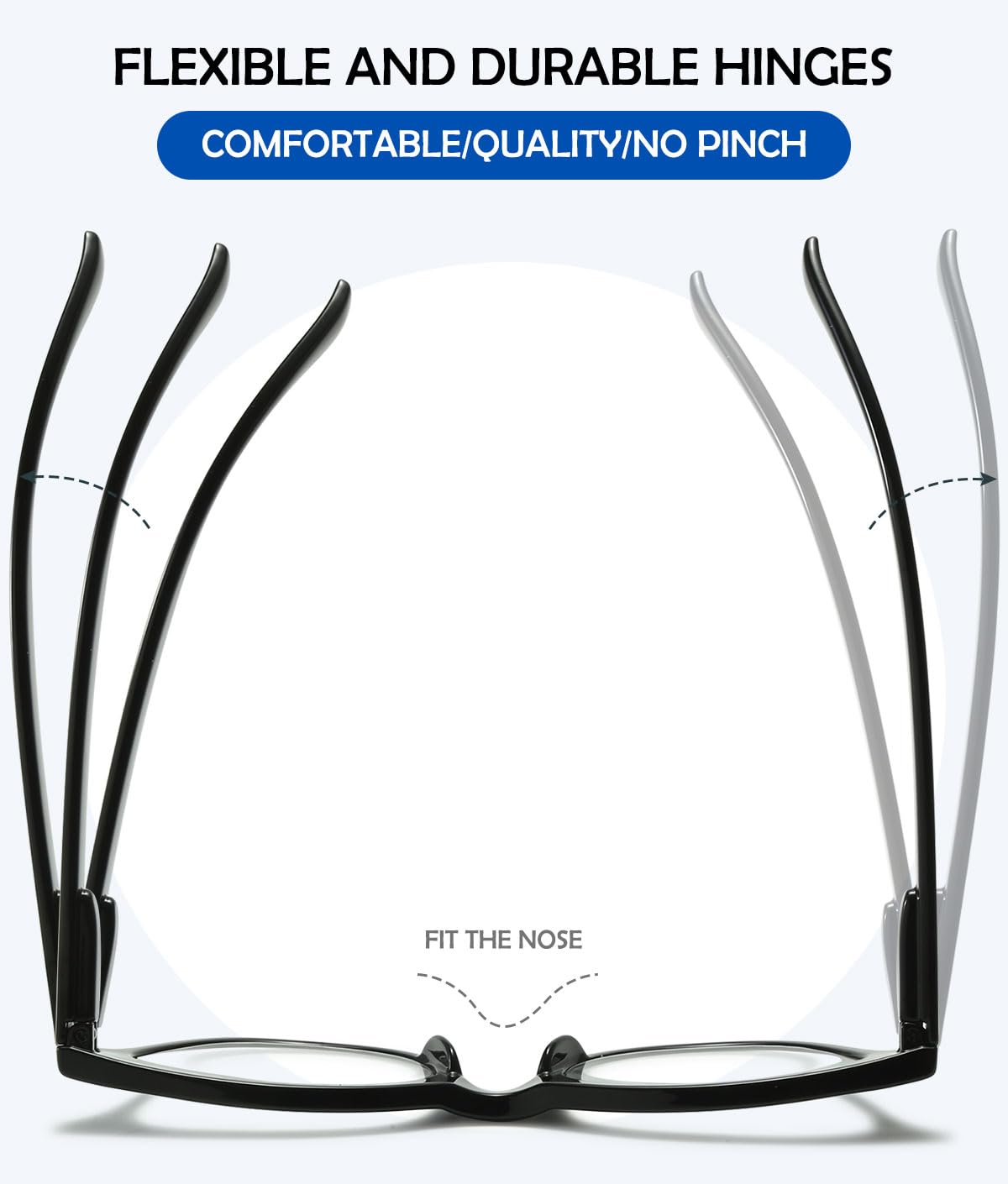 KOOSUFA Mode Katzenaugen Lesebrille Blaulichtfilter Damen Federscharnier Cateye Hornbrille Lesehilfen Designer Anti Müdigkeit Lesebrillen mit Stärke 1.0 1.5 2.0 2.5 3.0 3.5 4.0
