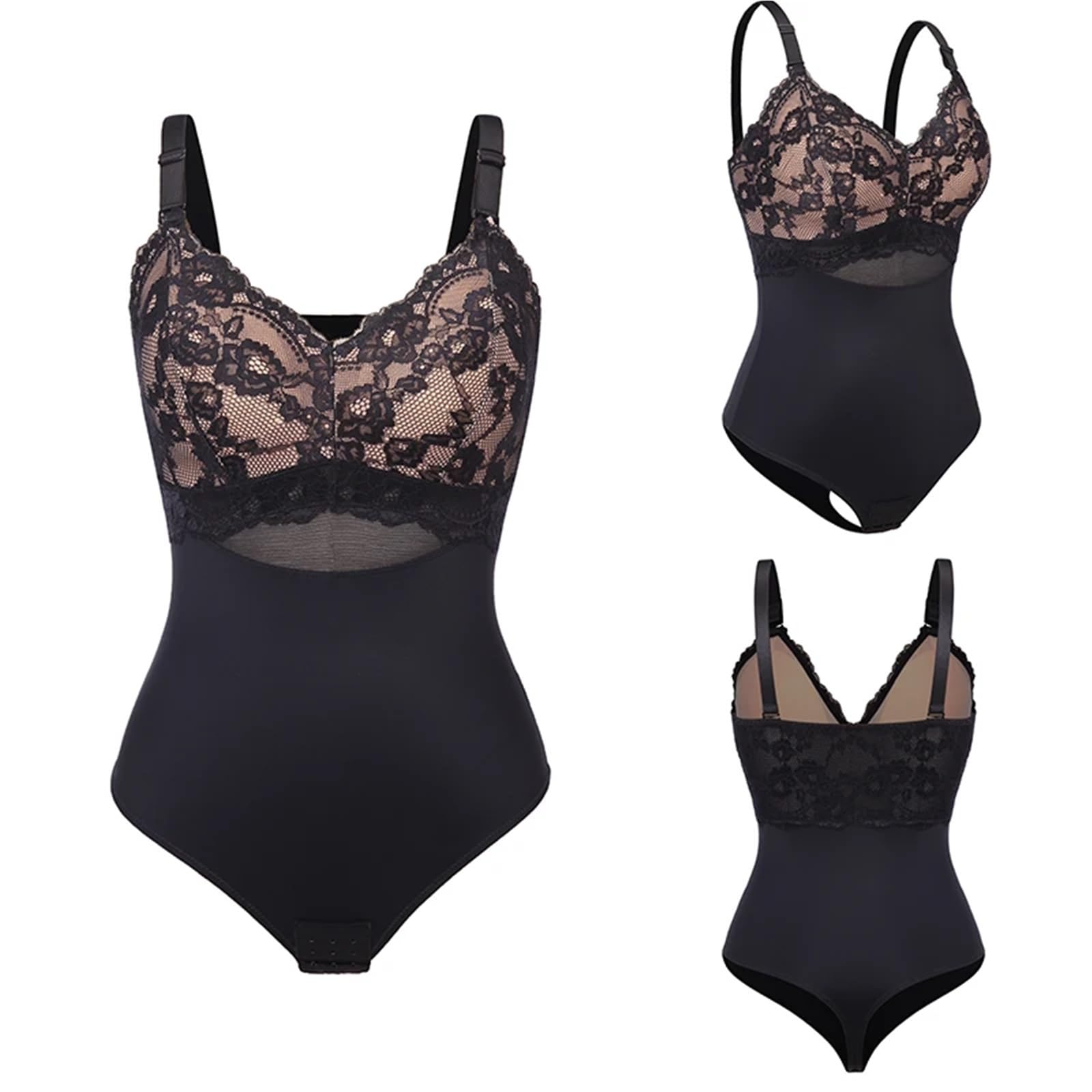 Shapewear Donna 1 pezzo Body da donna contenitivo for pancia, sollevatore di glutei, shapewear senza maniche, canotta con scollo a V, tuta corsetto for allenamento della vita, body shaper