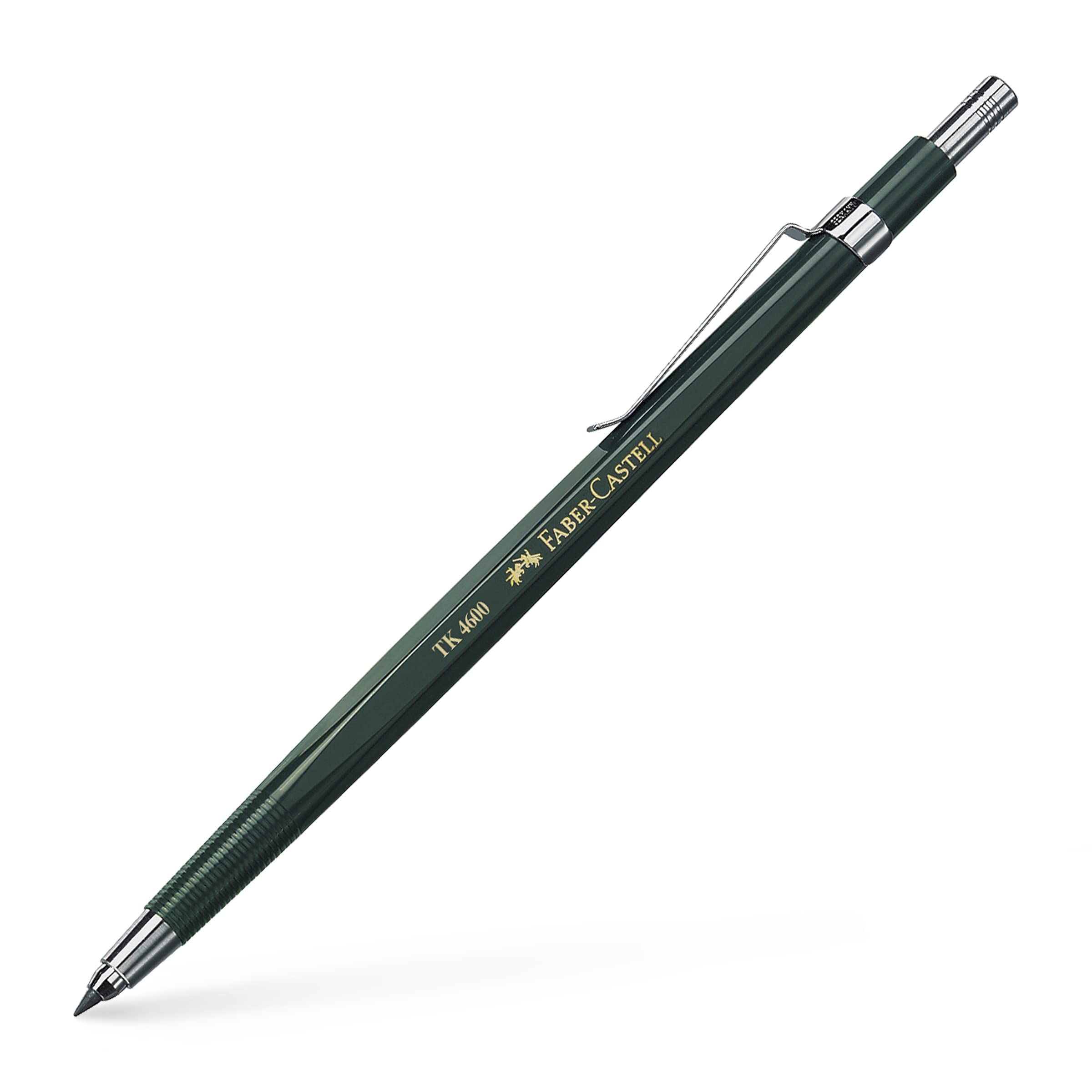 Faber-Castell 134600 - Caja con 10 portaminas TK 4600 Verde - 2 mm - Incluye Afilaminas + Minas TK 9071 HB