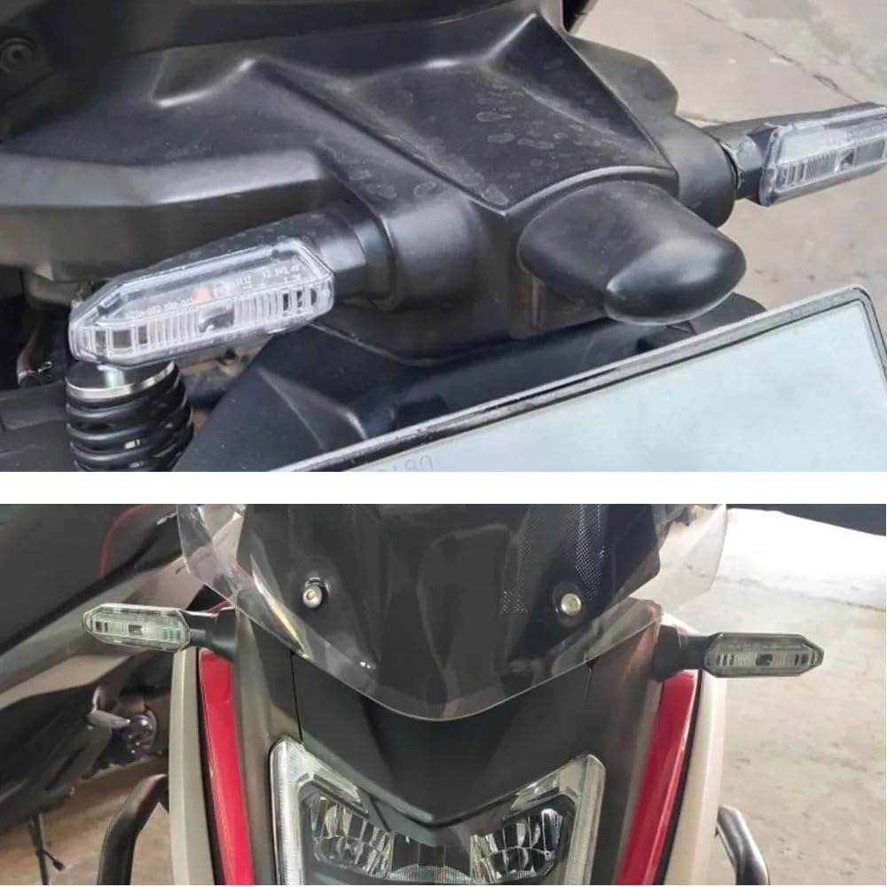 MOQIAOSEIKO 12V Motorcycle Turn Signal Light Flasher Indicator Blinker Assemblies Compatible with Honda CRF1000L CB 125R 250 400X CRF 250L 300L NC750X ADV 150 160 CMX300 CMX500