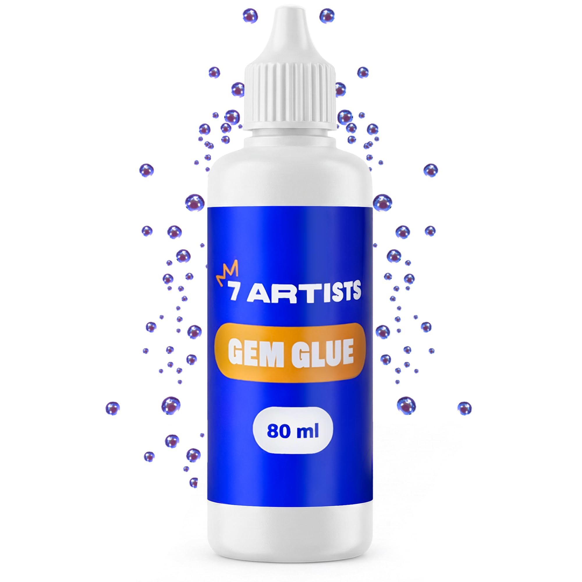 Fabric Glue for Rhinestones 80 ml – Transparent Rhinestone Glue for Clothes, Shoes, Fabric, Jeans | Strong Gem Adhesive for Rhinestone, Diamante Gems, Crystals, Glitter | Gem Art Accessories